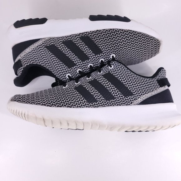 Adidas Lite Racer Cloudfoam Sneakers Men's 10 Black White Running Walking Used - Picture 10 of 11